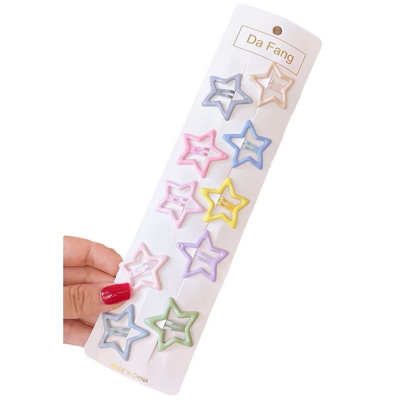 Niños coloreados gotas de aceite accesorios para el cabello mujeres adorables flequillas brochas clip BB clip de dopamina crema borde clip tocados Item Picture