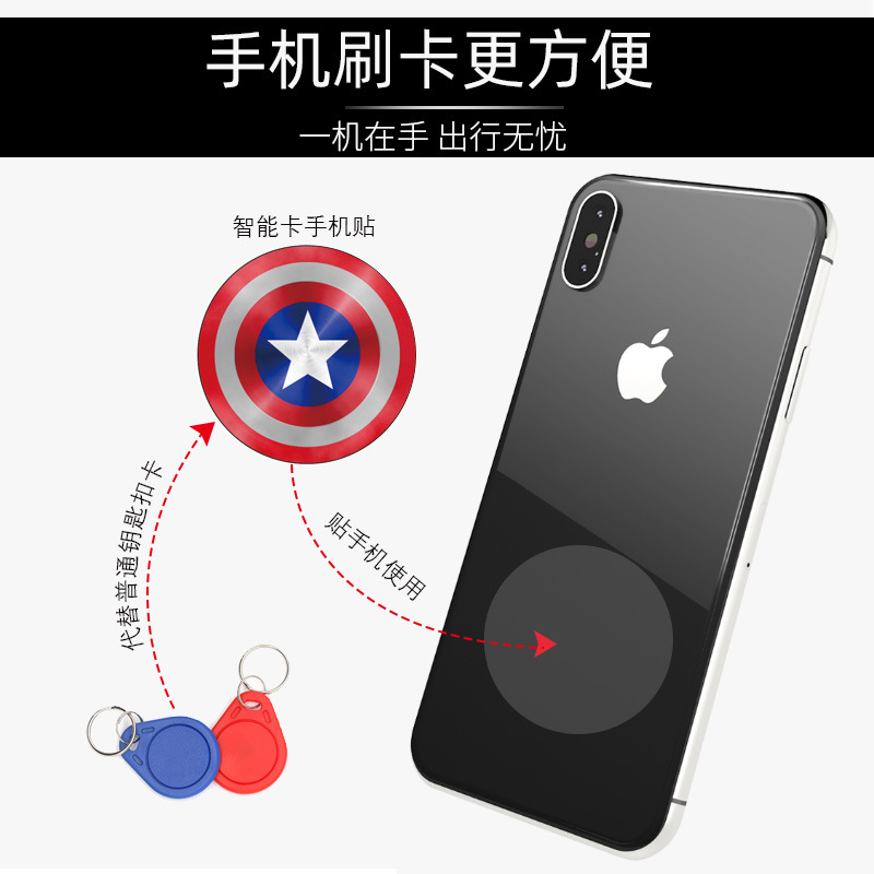 nfc access control ic card UFUID ultra-thin mobile phone card sticker replication community elevator card to replace keychain mobile phone card swiping Application Scenario