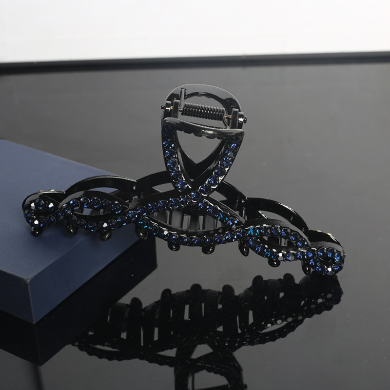 Korean hair clips for women, back of the head, water diamond hair bun headwear, large plate hair clips, cross-border hair clips wholesale Specification image