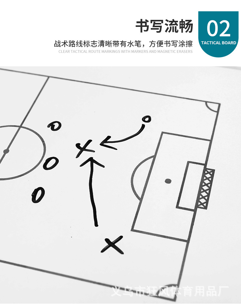 壁挂式足球战术板可移动铝合金战术演示板教练教学篮球教板详情11