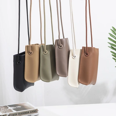 Korean Version Vertical Mobile Phone Bag Female Fashion Simple Large Capacity Three-Dimensional Crossbody Bag Japanese Foreign Trade Cross-Border Shoulder Bag