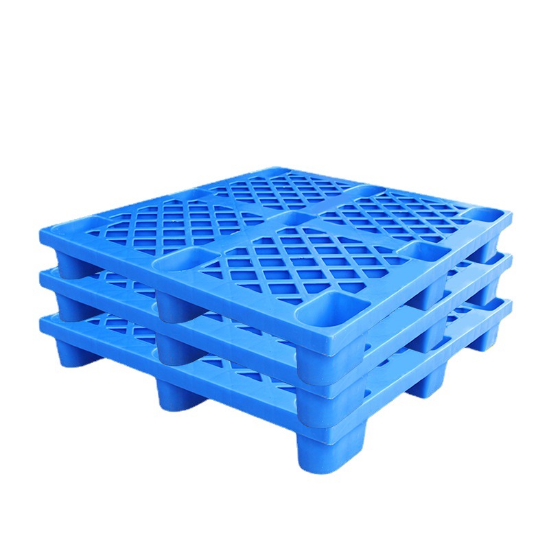 1210网格九脚托盘 加厚地台板防潮垫板塑胶卡板 仓库叉车塑料托盘详情图5