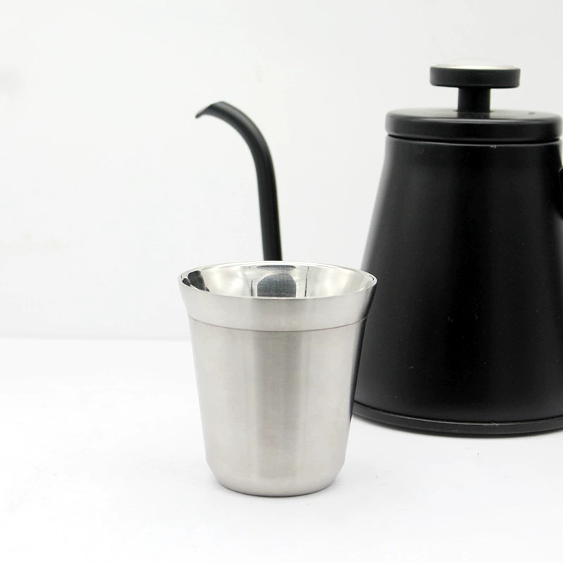 Double Stainless Steel Coffee Cup Straw Espresso Color 304 Insulated Shot Glass 80Ml Mini Coffee Cup Application Scenario
