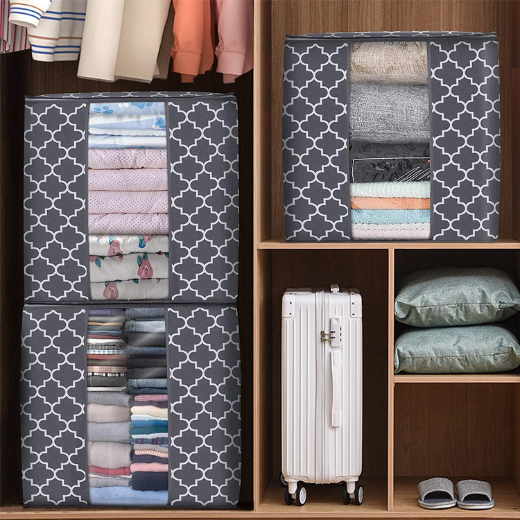Cross-border folding window storage bag Wardrobe quilt bag storage box Dustproof Dustproof storage box organizer bag details Picture
