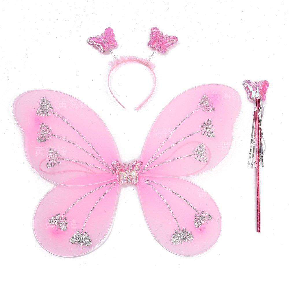 New Net Red Butterfly Wings Set Children's Birthday Party Photo Decoration Props Stalls Toy Wings Wholesale Item Picture