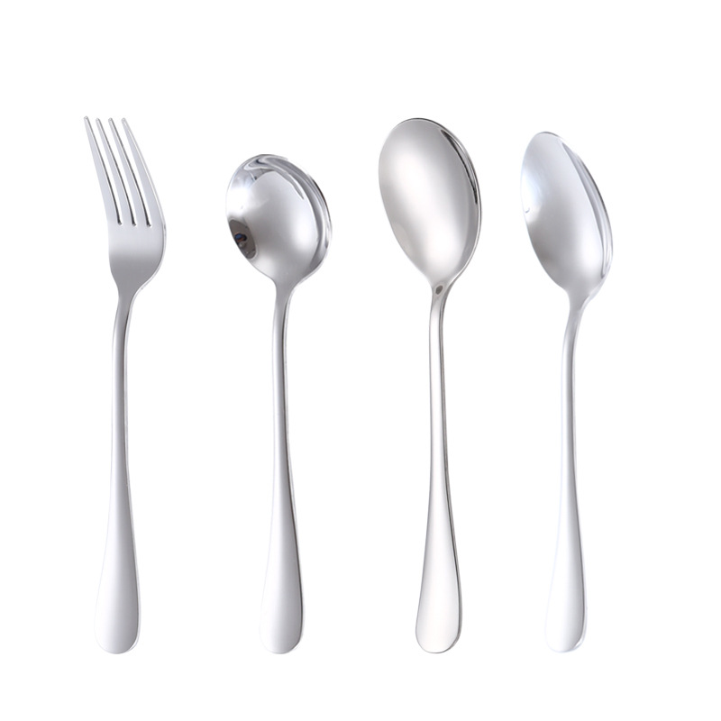 Stainless Steel Tableware 1010 Series Knife Fork Spoon Set Western Steak Knife Fork Spoon Hotel Knife Coffee Stirring Spoon Item Picture