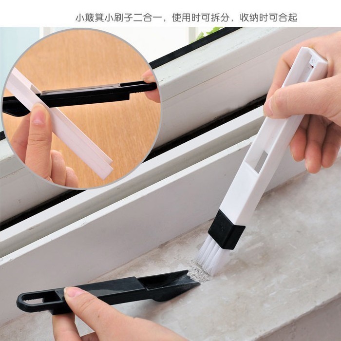 Convenient cleaning tools for window screens, keyboards, grooves, small brushes with dustpans, gap brushes, window grooves and grooves cleaning brushes Application Scenario