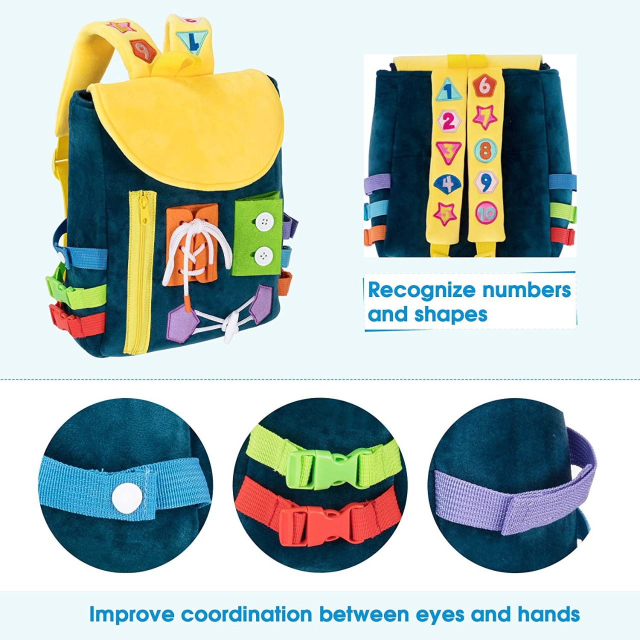 Amazon Explosion Monterey Children's Schoolbag Double Shoulder Toddler Schoolbag Practice Bag Cartoon Backpack details Picture
