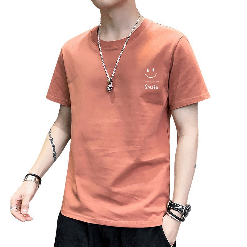 Cotton short-sleeved T-shirt for summer 2022, men's short-sleeved T-shirt, trendy thin sporty T-shirt, loose half-sleeved for men Item Picture