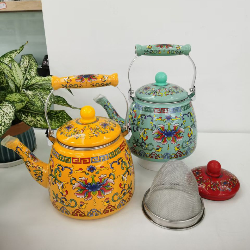 3.3L带茶漏水壶/搪瓷水壶细节图