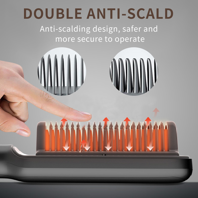 110V cross-border 1008 straight hair comb, short hair inward-curling hair comb, bangs fluffy electric curling comb Specification image