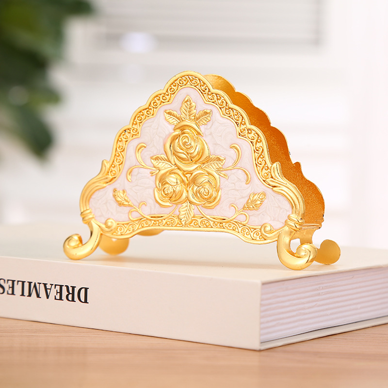 European Creative Paper Towel Rack High-Grade Three-Dimensional Simple Retro Light Luxury Western Restaurant Hotel Club Desktop Storage Clip details Picture