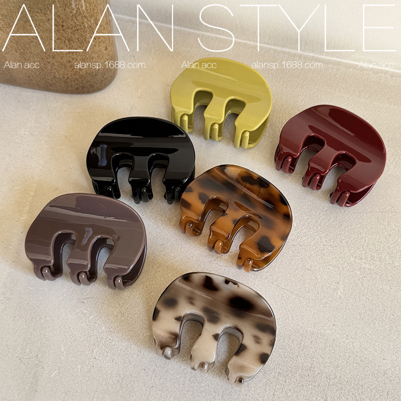 French hair clips, shark clips, fashionable and versatile hair clips, elegant and stylish hair clips, women's back head plate hair clips, large semi-tied hair Specification image