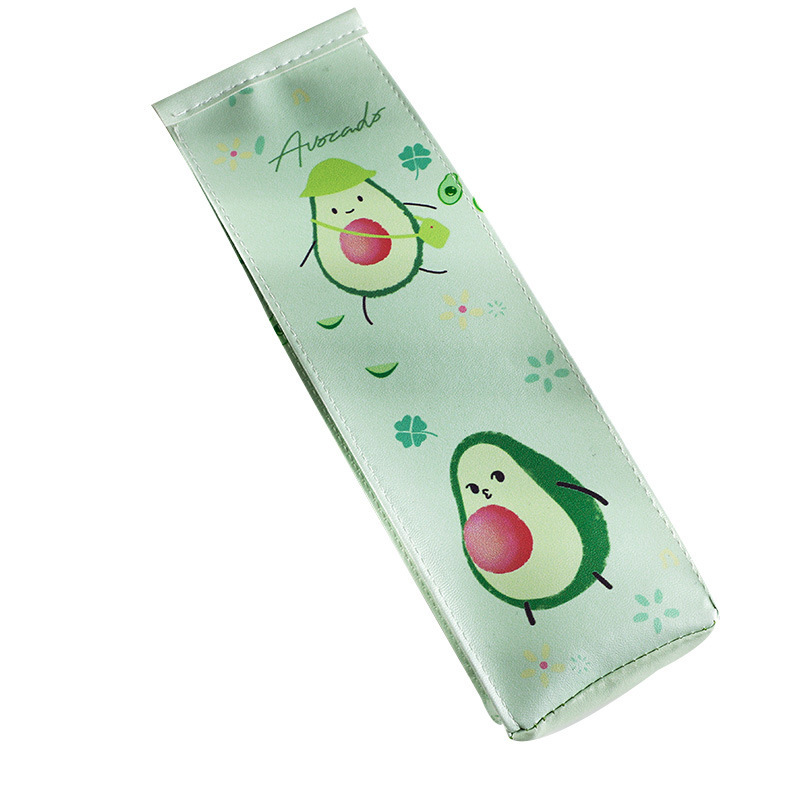 Avocado milk box-shaped pencil case, a trendy and fashionable pencil case, a creative large-capacity student stationery box pencil case Item Picture