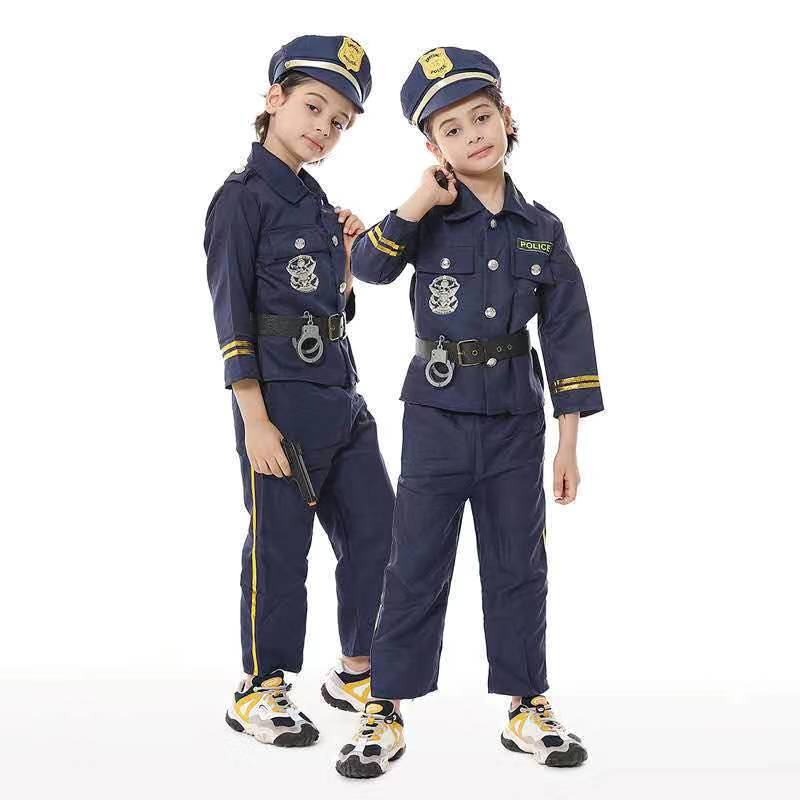 万圣节儿童节服装消防员警察小木工飞行员医生律师儿童角色扮演服详情图3