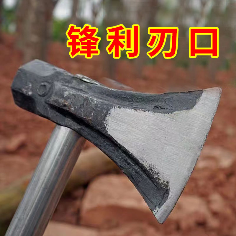 Long-handled axe for splitting firewood and felling trees, large track for chopping firewood, hand-forged for cutting trees, household use, all-steel handle Application Scenario