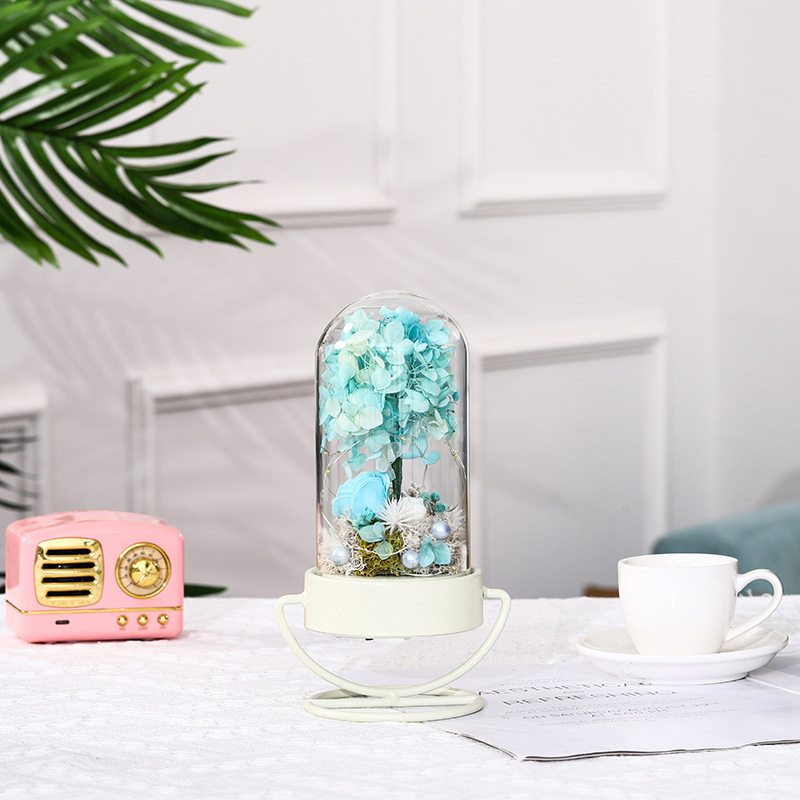 Eternal Life Flower Glass globe Cover Creative artifact glass ornaments Gift clear glass vase dust cover Application Scenario