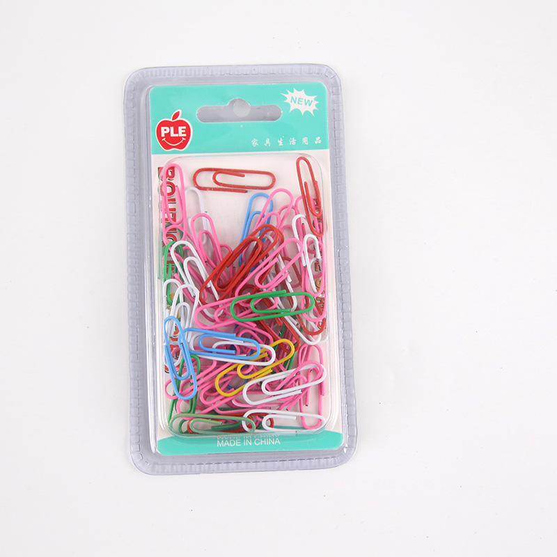Colorful double-bubble paper clip clips, office supplies, paper clips, large box of school supplies Specification image