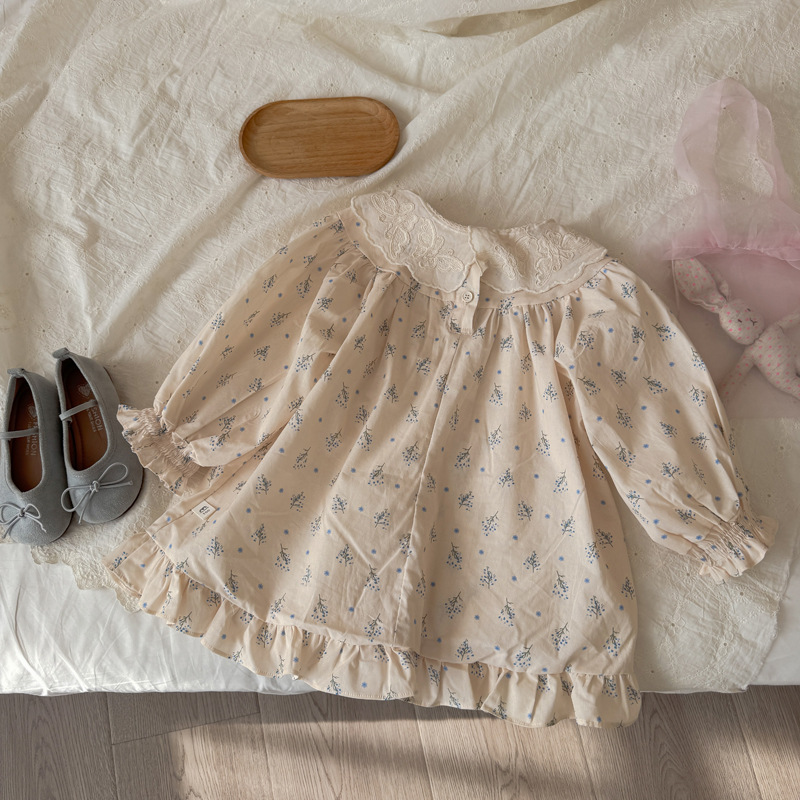 26 شناب 26 فتاة جديدة من الربيع والصيف من فساتين صغيرة منقوشة مزخرفة، تنورة قطنية للأطفال Specification image