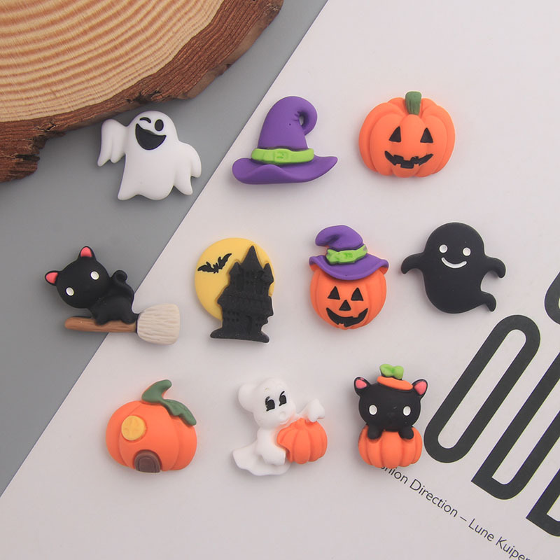 创意万圣节怪兽 树脂奶油胶手机壳头绳发卡饰品diy工厂批发水杯贴