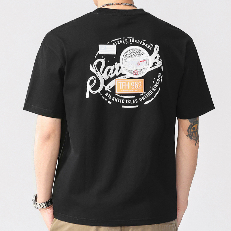 2025新款爆款夏季痞帅半袖休闲高档男士短袖T恤体恤潮牌百搭上衣T