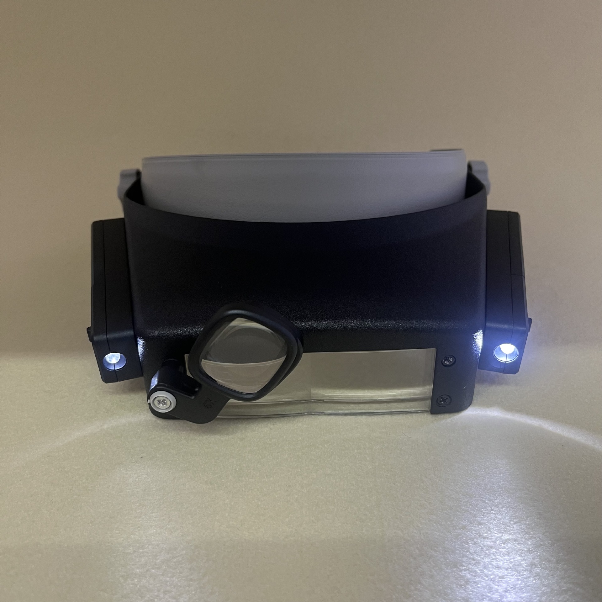 New 81007P head-mounted glasses magnifying glass with 2LED lights, high-definition magnifying glass for students, the elderly, reading and maintenance Application Scenario