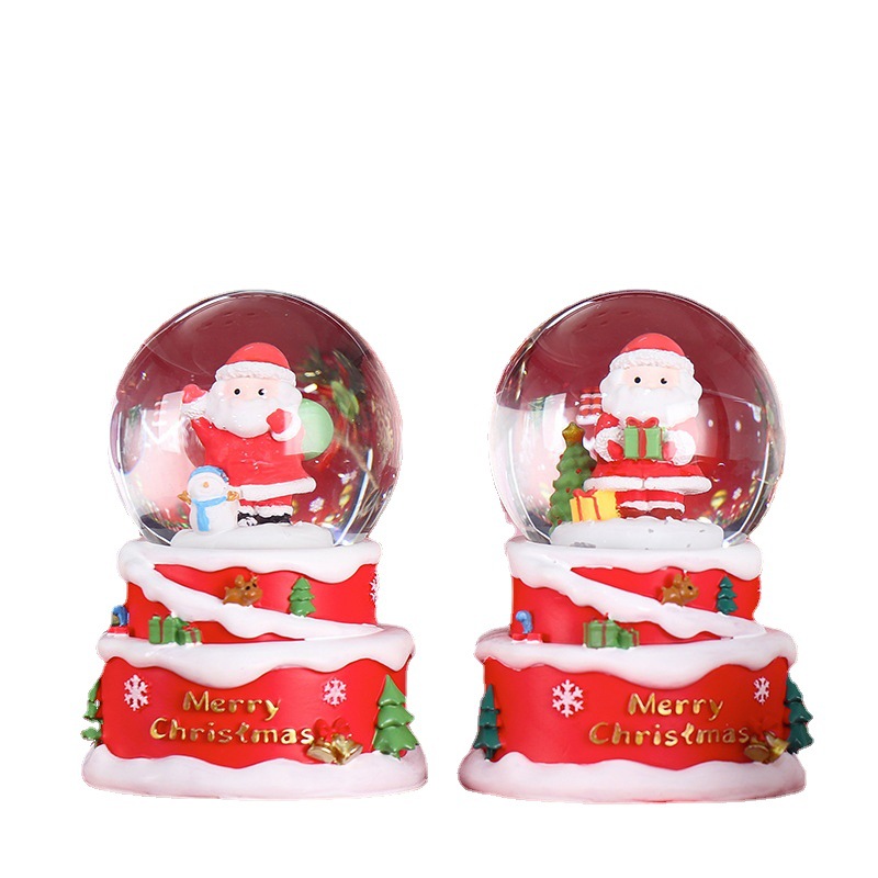 新圣诞系列发光水晶球圣诞老人发亮雪花球圣诞树装饰灯玻璃球摆件（价格面议）详情图5