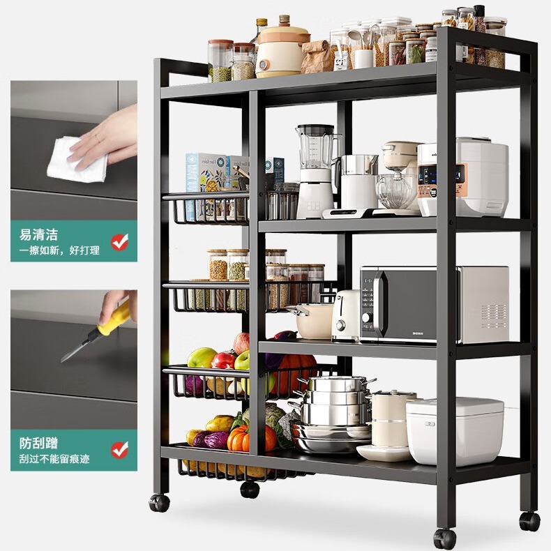 货架/厨具架子/调料架/厨具架/卫生间角架白底实物图