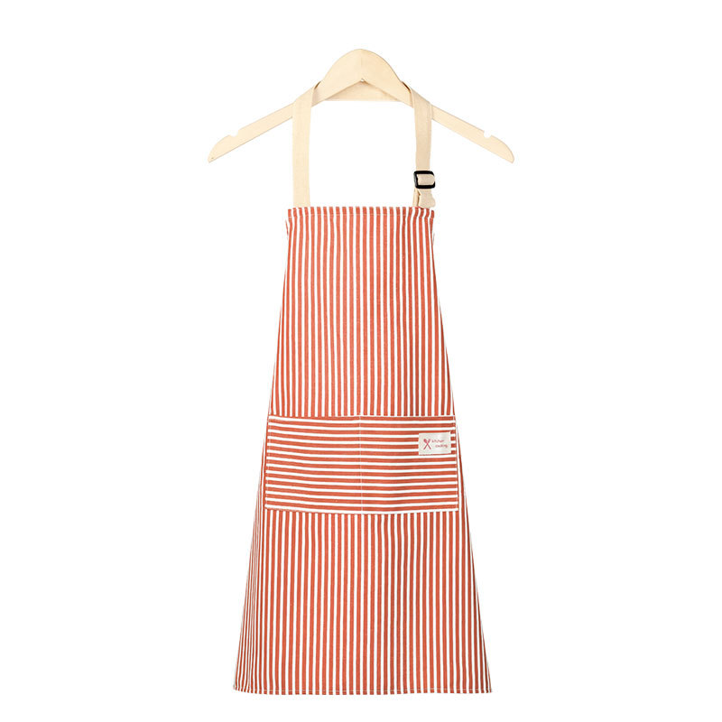 Spring New Household Kitchen Cotton Linen Anti-Fouling Apron Female Lovely Japanese Sleeveless Overalls Resistant To Dirty Work Clothes Around The Waist Item Picture