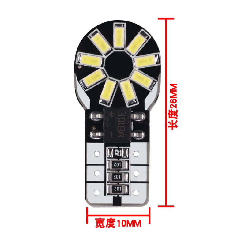 New T10 18SMD 3014 LED width indicator light, compartment light, license plate auto parts, universal car light Specification drawing