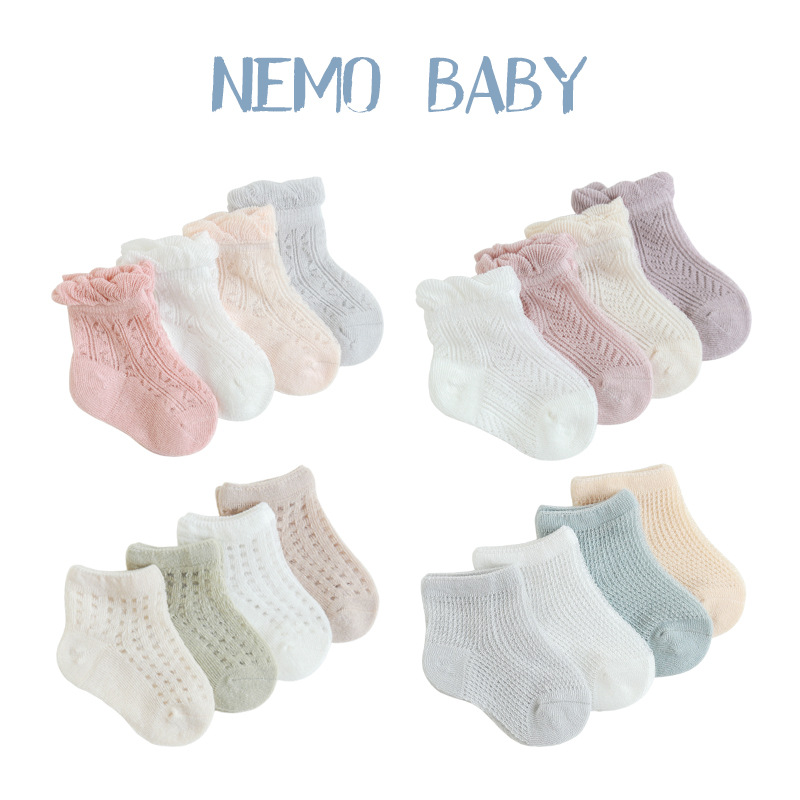 24新品儿童袜子夏季超薄宝宝袜子网眼精梳棉男童女童无骨婴儿袜