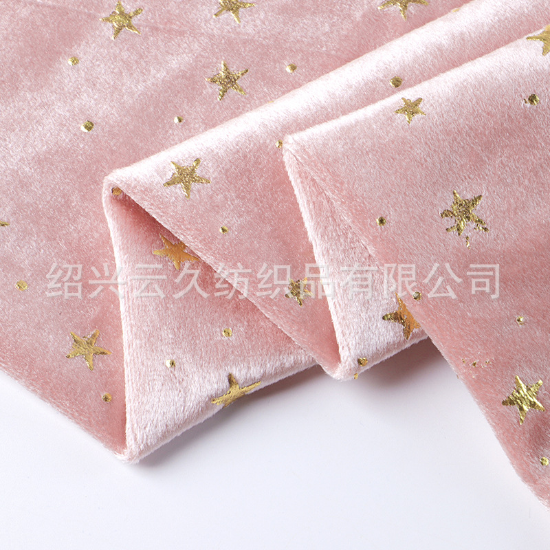 绒布辅料/印花金钻绒/金丝绒布/水晶超柔布/绒布细节图