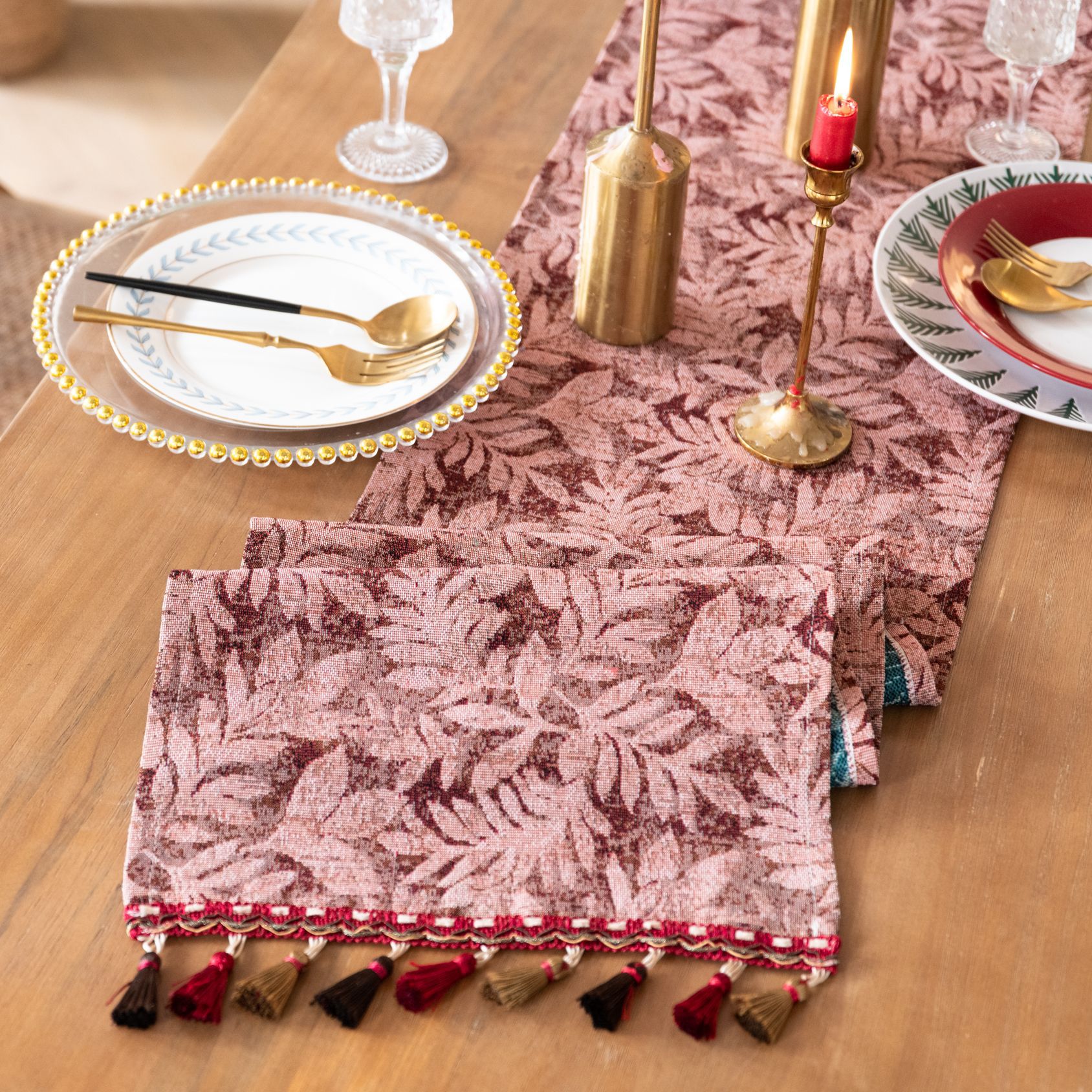 New Bohemian ethnic style heat insulation and anti-scald long strip Suzhou table flag Tea Flag TV cabinet cover wholesale from the manufacturer pic 146