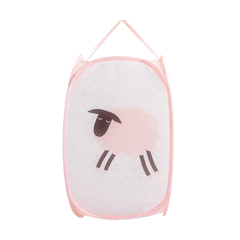 Foldable cartoon fresh animal large-capacity dirty clothes in blue Application Scenario