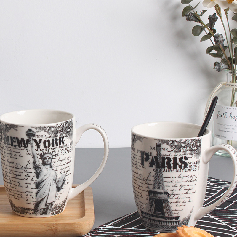Manufacturers Directly Supply Ins Nordic Wind Light Luxury Mug Business Office Tea Coffee Cup Gift Ceramic Cup details Picture