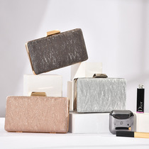 Classic evening bag bracelet imitation gold edge large capacity backpack evening bag sequins clutch bag