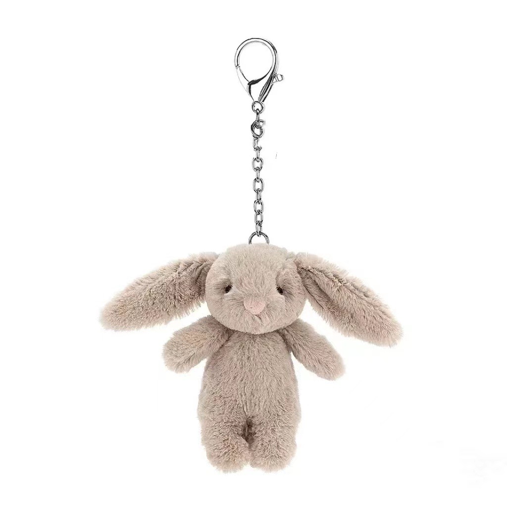 A pink little rabbit plush toy pendant, a heart-shaped rabbit backpack pendant Item Picture