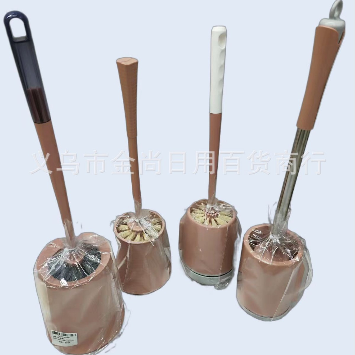 The new plastic toilet brush set from the manufacturer is a combination of household stainless steel toilet brushes and cleaning brushes details Picture