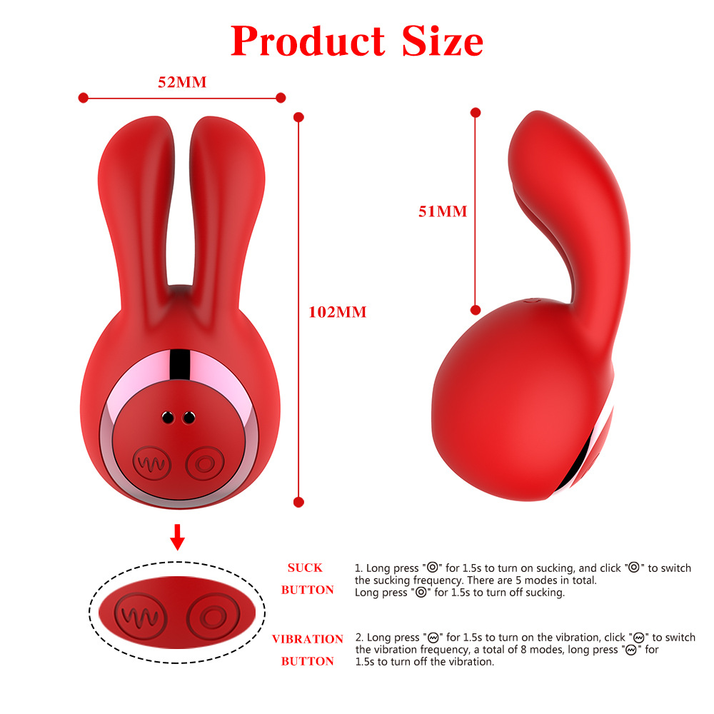 5-frequency sucking and 8-frequency vibration female masturbation charging vibration stick for adults details Picture