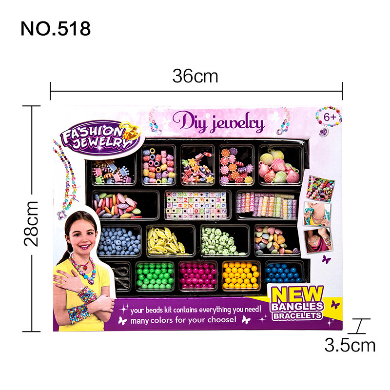 Cross-border new product toys, children's educational beading, DIY handcrafted beading, girls' toys wholesale, export exclusively for foreign trade Specification image
