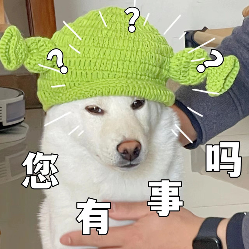 The same style hat for Piyou, the Douyin monster Shrek, hand-knitted woolen green children's Shrek hat details Picture