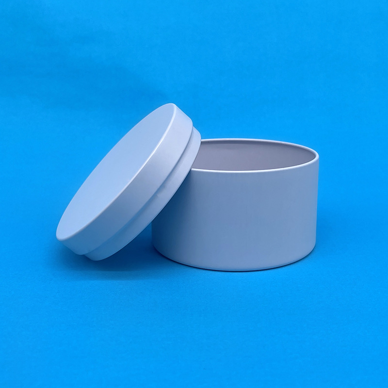 In stock, white factory wholesale candles, round tin cans, standard single-brew tea, small portable tinplate metal boxes details Picture