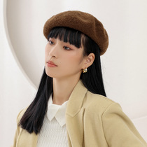 2022 New Wholesale High Quality 100% Wool Solid Color Beret For Women Wool Knitted Beret Caps For Women