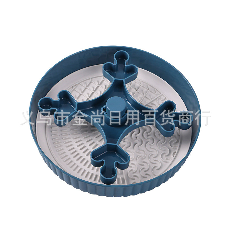 Wholesale pet slow food bowls, placemats, replaceable licking snowflake rotating bowls, dog bowls, cat bowls, anti-choking and anti-slip bowls details Picture