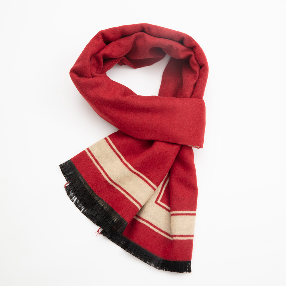 Wholesale of new framed faux cashmere scarves suitable for both men and women, fashionable and classic thickened artificial cotton shawls Item Picture