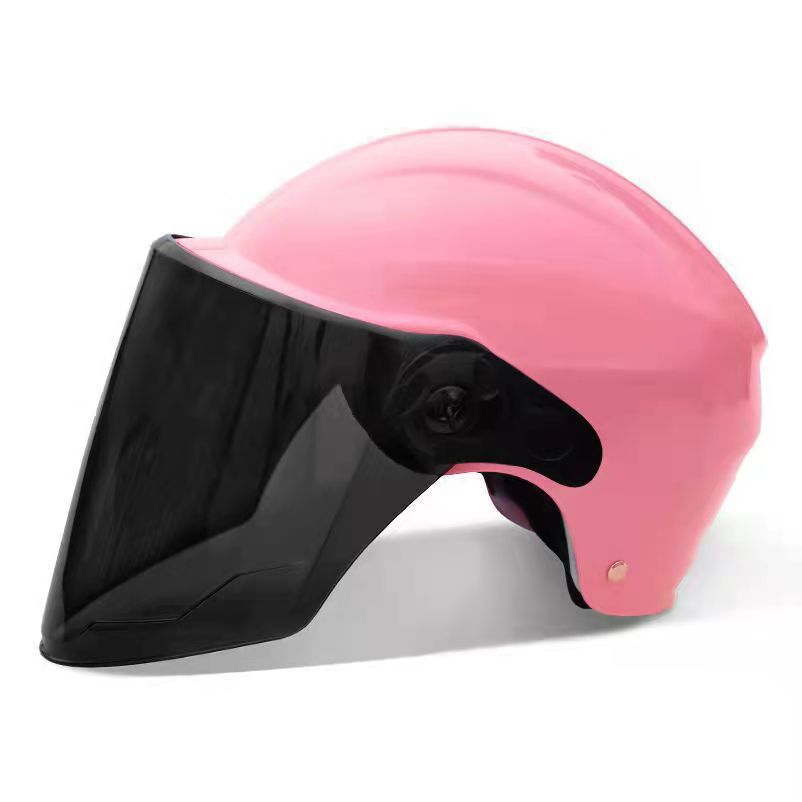 Electric vehicle helmet Female four seasons general summer sun protection UV summer helmet electric vehicle network red helmet Item Picture