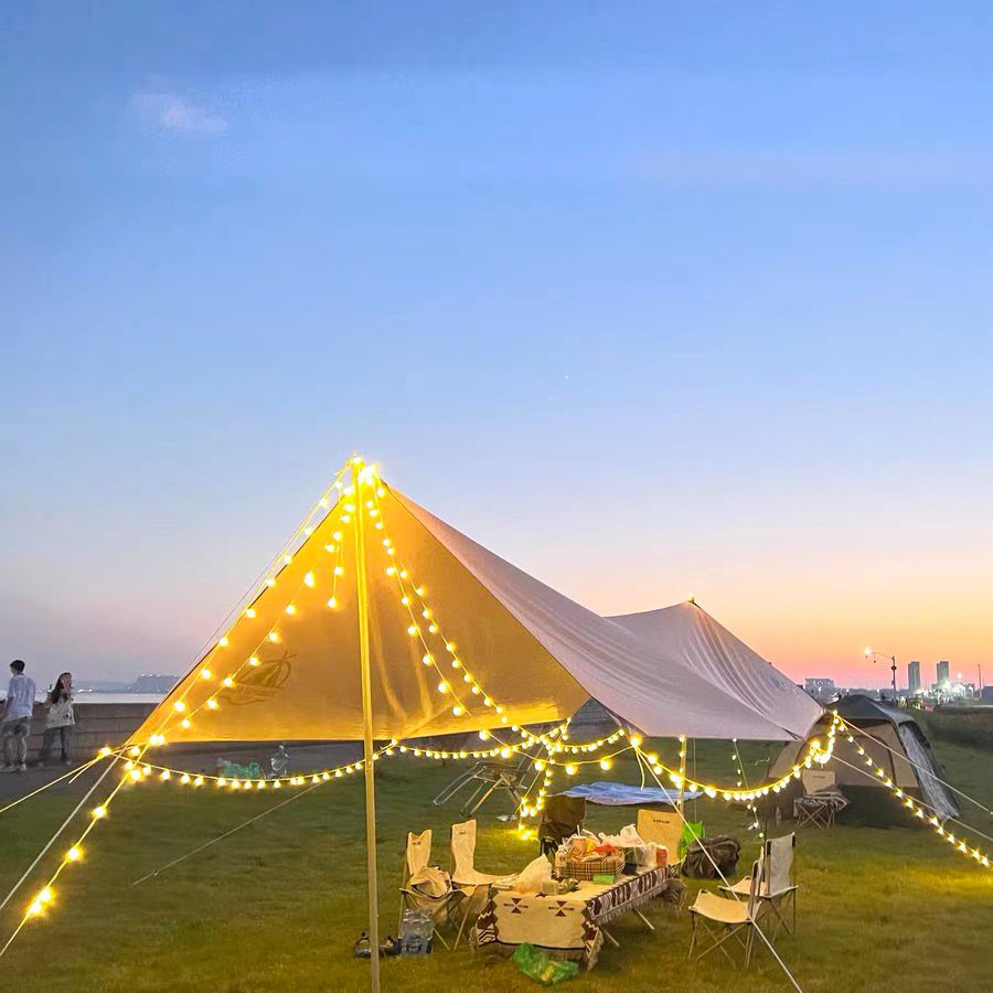 户外露营彩灯帐篷照明氛围灯LED小灯摆摊灯装饰挂件USB充电款灯串