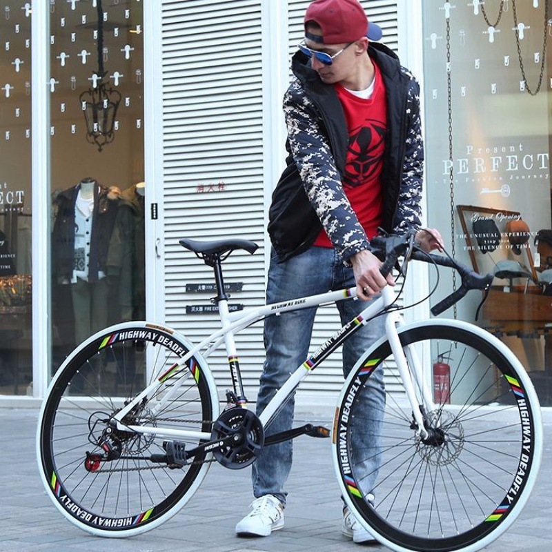 s Bit 1 variable speed dead fly bike solid tire road racing bike live fly muscle 26 "24 male and female students Item Picture