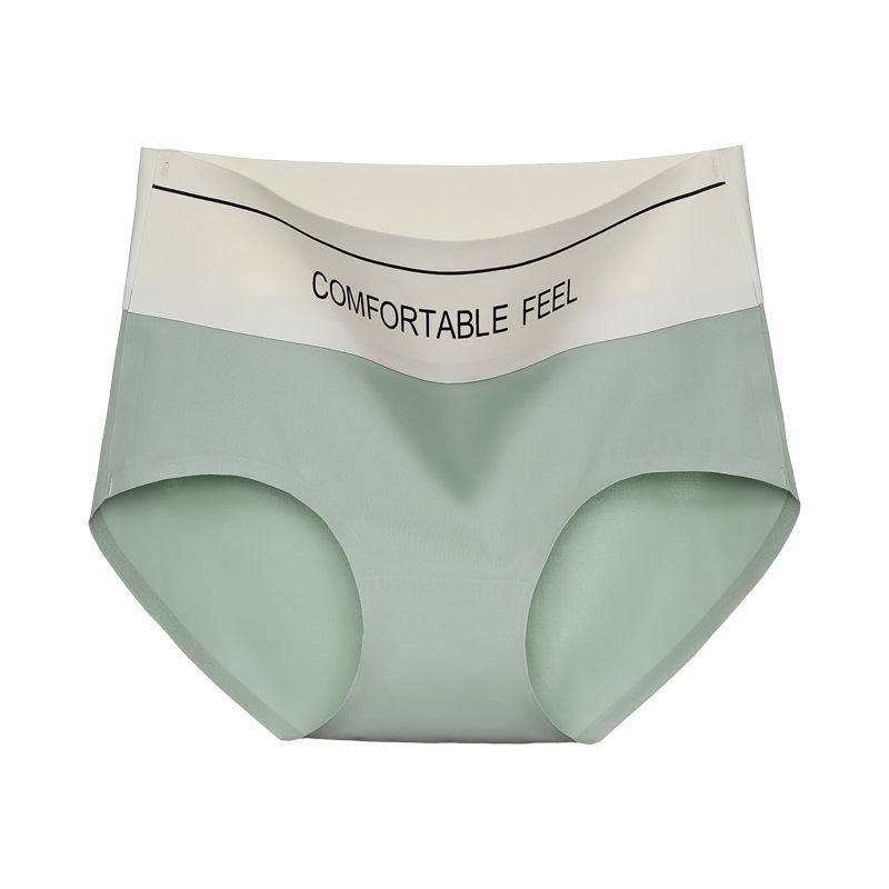 Douyin's best-selling mid-to-high-waisted underwear for women to flatten the abdomen and lift the buttocks is sexy and powerful. The triangular shorts are seamless for women Item Picture