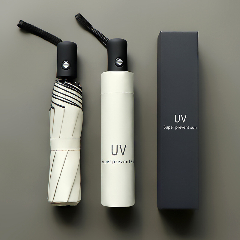 全自动UV晴雨两用加大女雨伞大量批发防紫外线遮阳三折叠定logo制